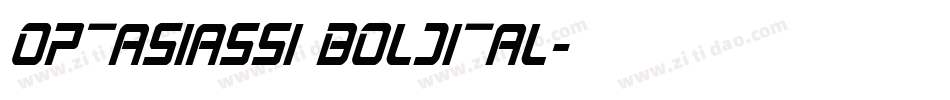OptasiaSSi BoldItal字体转换